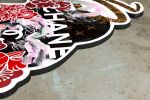 Japanese Chanel Fashion Artwork on Wood Panel | Mixed Media by JUURI. Item composed of canvas and synthetic