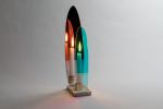 Onnda Flame  Filiform Candleholder iridescent | Candle Holder in Decorative Objects by Catrinel Săbăciag. Item composed of brass in boho or contemporary style