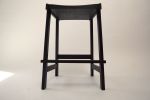 Montrose Stool in Poplar with Milk Paint Finish | Counter Stool in Chairs by Geoff McKonly Furniture. Item composed of wood in mid century modern or japandi style