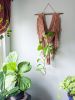 Macrame Plant Hanger for Wall-Dusty Rose | Macrame Wall Hanging in Wall Hangings by Erel Fiber Art. Item composed of fiber