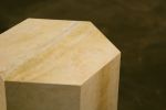 Goatskin Minimal Side Table by Costantini, Pergamino Hex | Tables by Costantini Design. Item made of wood