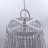 Classic Wood Beaded Basket 8-Light Chandelier in White | Chandeliers by Homary.com