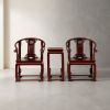 Legacy Royal Ming Style Imperial Horseshoe Armchair Trio Set | Chairs by Dynasty Artisan. Item composed of wood in contemporary or eclectic & maximalism style