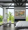 'Cliff Land' | Oil And Acrylic Painting in Paintings by Sangeeta Sagar. Item composed of canvas in contemporary or modern style