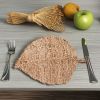 Leaf Jute Placemat (Set of 6 Pcs) | Tableware by MEEM RUGS. Item works with boho & country & farmhouse style