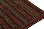 Vintage Baluch Tribal Kilim, Brown and Orange Geometric | Area Rug in Rugs by Rug and Kilim