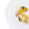 Texture plate Chuva - Set of 4 | Ceramic Plates by Mieke Cuppen | Evvai Restaurant in Pinheiros