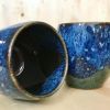 Pair of Horizon Stemless Wine cups, 10 oz. | Drinkware by Honey Bee Hill Ceramics. Item composed of stoneware