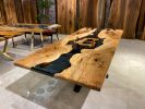 Custom Live Edge Large Walnut Table, Kitchen and Dine Table | Dining Table in Tables by Gül Natural Furniture. Item composed of walnut and synthetic in minimalism or mid century modern style