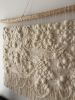 Wall Tapestry "Blanc de Blancs" | Wall Hangings by Tissage Sauvage. Item made of wood & cotton compatible with boho and contemporary style