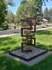 "Sentinels" | Public Sculptures by Brian Schader. Item made of steel with stone
