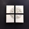 Set Of 4 Stitched Ceramic Squares | Wall Sculpture in Wall Hangings by Elizabeth Prince Ceramics. Item composed of ceramic