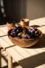 Hand-carved Large Walnut Wood Bowl | Dinnerware by Creating Comfort Lab. Item composed of wood