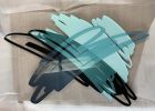 Three Scribbles (Teal) Wall Sculpture | Wall Hangings by Ryan Coleman. Item made of synthetic
