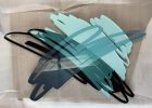 Three Scribbles (Teal) Wall Sculpture | Wall Hangings by Ryan Coleman. Item made of synthetic works with contemporary & eclectic & maximalism style