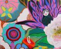 MATRIOSKA IN GARDEN - large floral painting | Oil And Acrylic Painting in Paintings by Marinela Puscasu. Item composed of canvas compatible with boho and contemporary style