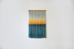 Hand dyed sunset wall hanging | Wall Hangings by WOOL + ROPE. Item made of oak wood & wool compatible with boho and contemporary style