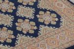 Vintage Bokhara Rug in Deep Navy with Geometric Patterns | Area Rug in Rugs by Rug and Kilim