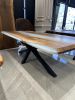 White Table - Dining Table - Live Edge Resin Table | Tables by Tinella Collection. Item composed of walnut compatible with minimalism and contemporary style