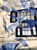 Waves of Blue, Aerial suspended metal sculpture | Wall Sculpture in Wall Hangings by Bonnie Rubinstein Glass Studio | Allen Building in Saint Paul. Item made of metal