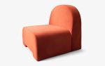 Sosa Armless Armchair Orange | Chairs by LAGU. Item composed of fabric in minimalism or contemporary style