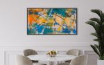 beachside | Mixed Media in Paintings by Art by Shroon. Item composed of canvas compatible with contemporary and coastal style