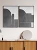 "Alchemy No. 12" I Set of Two I Modern Minimalist Framed Gic | Prints in Paintings by ART + ALCHEMY By Nicolette Atelier. Item composed of wood and canvas in minimalism or japandi style