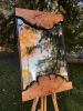 Wooden Wall Mirror, Cherry Burl Live Edge -Rustic Wood Wall | Decorative Objects by thomas weber. Item made of wood