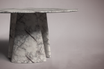 Round Marble Dining Table | Tables by HamamDecor LLC. Item composed of marble in mediterranean or modern style