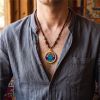 Handcrafted Green Tara Thangka Gold Pendant Amulet Jewelry | Ornament in Decorative Objects by Dynasty Artisan. Item made of metal works with contemporary & eclectic & maximalism style