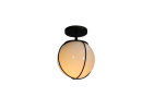 Tona Caged Milk Glass Flush Mount/ Wall Sconce | Flush Mounts by Atrix Lighting | Los Angeles in Los Angeles. Item composed of steel and glass