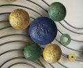 Abstract Metal Wall Art – Multicolor Sculpture – Large Moder | Sculptures by Sarmal Design. Item composed of metal in minimalism or mid century modern style