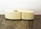 Goatskin Sculptural Nesting Coffee Tables by Costantini | Tables by Costantini Design. Item made of wood & leather