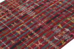 Vintage Shahsavan Persian Kilim in red and Blue Stripes | Area Rug in Rugs by Rug and Kilim