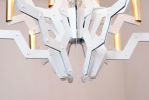 ARM 18 Chandelier White Gold 75 | Chandeliers by ADAMLAMP. Item composed of steel in minimalism or mid century modern style