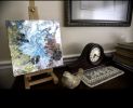 Blow Fish | Oil And Acrylic Painting in Paintings by Reade C Gloeckner Fine Art. Item composed of canvas and synthetic