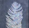Feather mosaic artwork | Art & Wall Decor by Julia Gorbunova. Item made of glass works with contemporary & mediterranean style