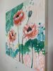 "Summer Breeze" Floral Poppy Painting | Oil And Acrylic Painting in Paintings by Mandy Martin Art. Item made of canvas