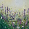 Summer Lavender Field | Oil And Acrylic Painting in Paintings by DaggArt. Item composed of canvas and synthetic