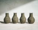 Mini Bud Vase in Earthen Brown Concrete | Vases & Vessels by Carolyn Powers Designs. Item composed of concrete and glass in minimalism or contemporary style