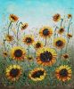 Sunflower Joy Original Acrylic Painting 30 x 36 | Oil And Acrylic Painting in Paintings by DaggArt