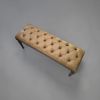 Sarp Quilted Upholstered Wooden Bench with Studded Detail | Benches & Ottomans by Kleinhaus Furniture. Item composed of wood compatible with traditional style