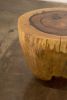Carved Live Edge Solid Wood Trunk Table ƒ36 by Costantini | Side Table in Tables by Costantini Design. Item made of wood works with boho & contemporary style