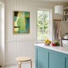 Contemporary "Shades of Green" Abstract Oil Painting | Oil And Acrylic Painting in Paintings by Suzanne Nicoll Studio. Item composed of birch wood compatible with minimalism and mid century modern style