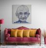 GHANDI FOREVER | Oil And Acrylic Painting in Paintings by Virginie SCHROEDER. Item composed of canvas compatible with art deco style