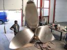 Large Stainless Steel Flower Sculpture | Public Sculptures by Jeroen Stok. Item made of steel