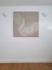 Silence | Tapestry in Wall Hangings by Saskia Saunders. Item made of linen with fiber works with minimalism & contemporary style