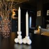 Arty White Candleholder "Small Pearls" for 2 Candles Sphere | Candle Holder in Decorative Objects by IRENA TONE. Item in minimalism or eclectic & maximalism style