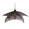 Floral Steel Wire Mesh Pendant Light #4  30"w x 11" h | Sculptures by Anne Lindsay Studio. Item made of steel compatible with contemporary and industrial style