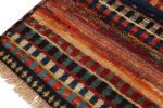 Vintage Gabbeh Tribal rug in Multicolor Striped Patterns | Area Rug in Rugs by Rug and Kilim